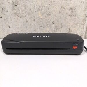 Crenova A4 Thermal Laminator Machine 9" Entry 2-Roller Quick Warm Up Black Works